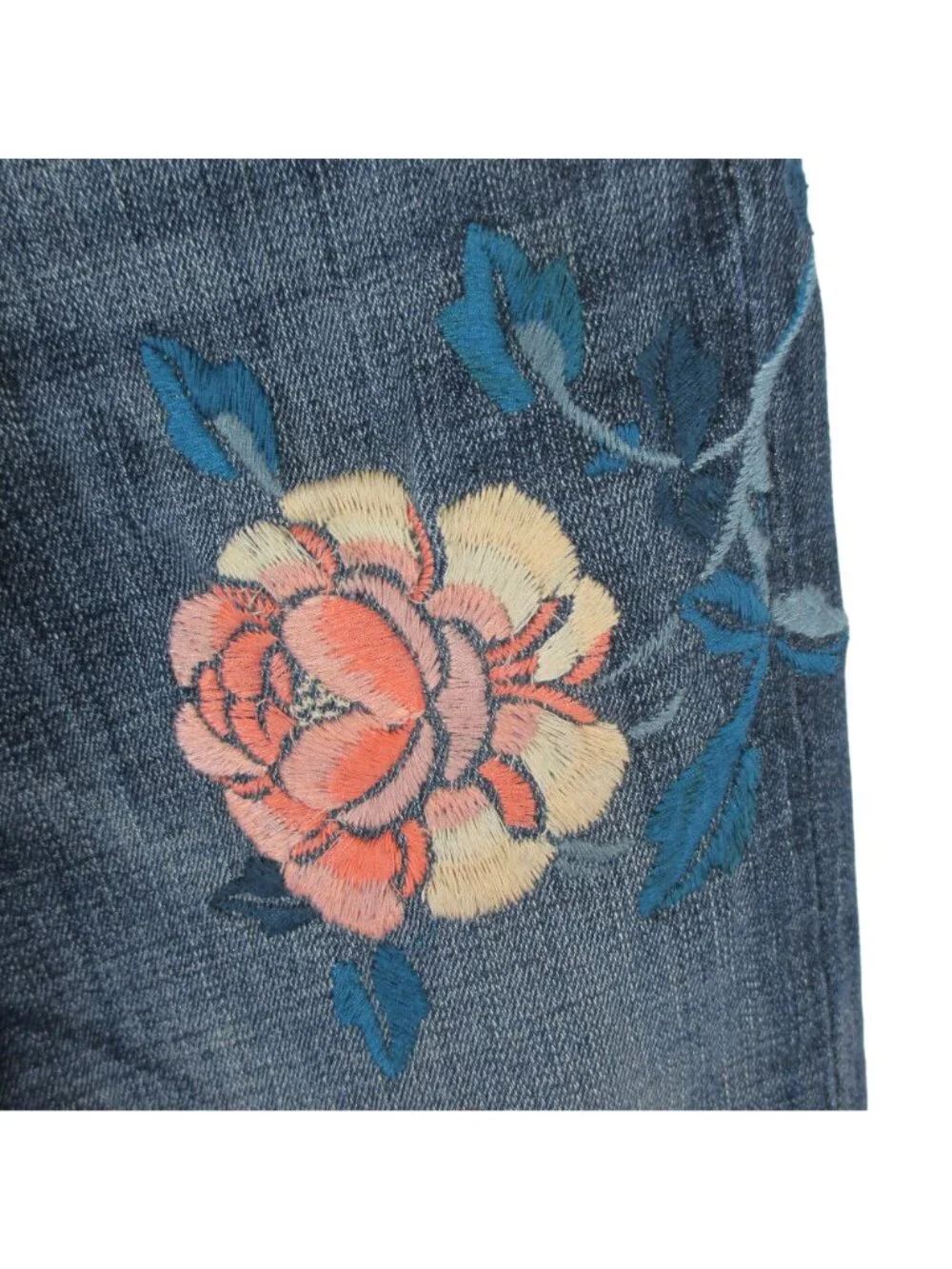 Polo Ralph Lauren Embroidered Women's Tompkins Skinny Floral Jeans US 25 NEW - Picture 5 of 10
